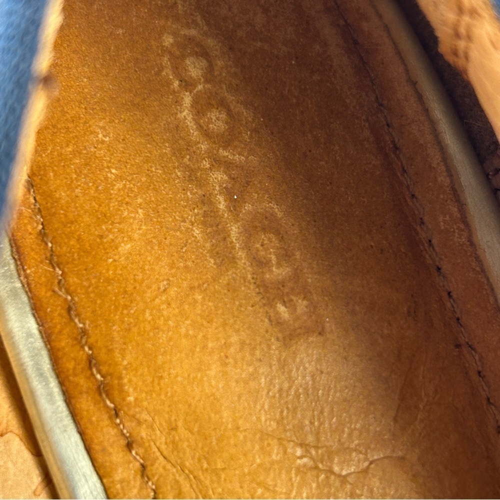 Coach Navy and Orange Patterned Women’s Loafers 11B - Picture 8 of 10